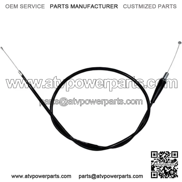 02-0247 - Black Vinyl Pull Throttle Cable (+4in.) (For: Suzuki)