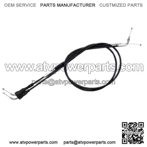 Black Vinyl Push/Pull Throttle Cable Set for 2000-2017 Suzuki cw (For: Suzuki)