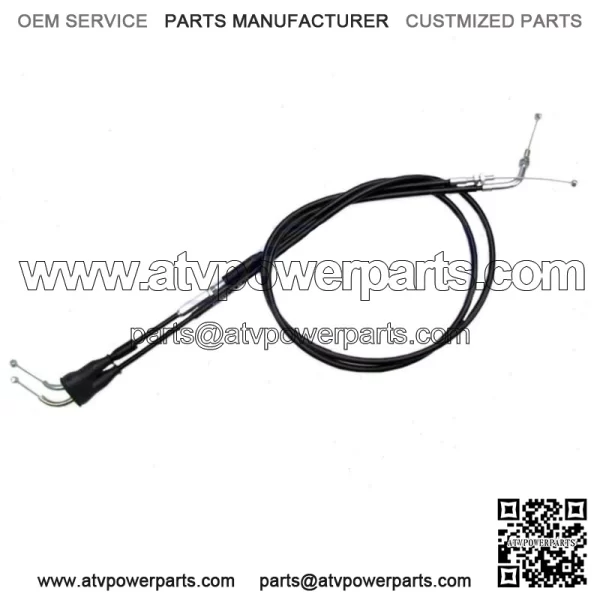 Black Vinyl Push/Pull Throttle Cable Set for 2000-2017 Suzuki cw (For: Suzuki)