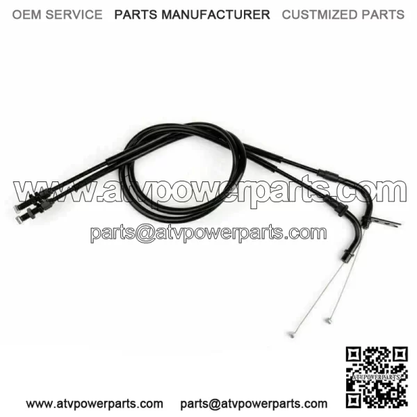Throttle Cable Push/Pull Wire Line Gas For Suzuki GSXR GSX-R 600 06-09 Black (For: Suzuki)