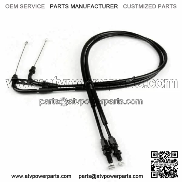 Throttle Cable Push/Pull Wire Line Gas For Suzuki GSXR GSX-R 600 06-09 Black (For: Suzuki) - Image 2