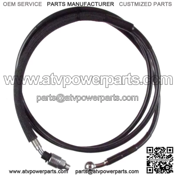 Black Vinyl Coated +4" Hydraulic Clutch Line 2017 & Up Harley-Davidson Touring (For: Harley-Davidson)