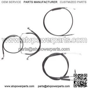 Black Cable & Brake Line Bsc Kit 16" Apes 2002-2006 Harley Touring No Cruise (For: Harley-Davidson)