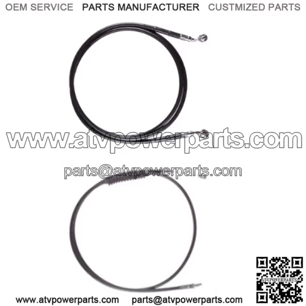 Black +4" Cable & Brake Line Bsc Kit 2018 & Up Harley-Davidson Softail No ABS (For: Harley-Davidson)