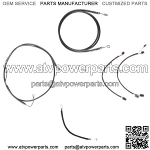 Black Clutch & Brake Line Cmpt Kit 14" Apes 2017 & Up Harley Road King w/ABS (For: Harley-Davidson)
