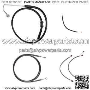 Black Complete Line Kit 12" Apes 2016-2017 Harley Softail Breakout CVO w/ABS (For: Harley-Davidson)