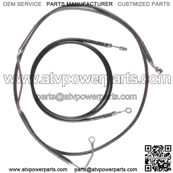 Black Clutch & Brake Line Bcs Kit 14" Apes 2017 & Up Harley Road King w/ABS (For: Harley-Davidson)