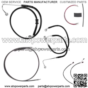 Black Cable & Brake Line Mstr Kit 20" Apes 2016-2017 Harley Softail w/ABS (For: Harley-Davidson)