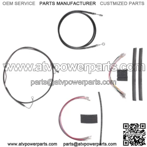 Black +10" Clutch Brake Line Cmpt Kit 2008-2013 Harley-Davidson Touring CVO ABS (For: Harley-Davidson)