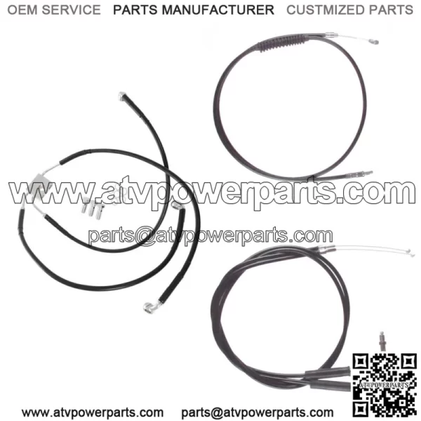 Black +6" Cable & Brake Line Bsc DD Kit 2012-2017 Harley-Davidson Dyna w/ABS (For: Harley-Davidson)