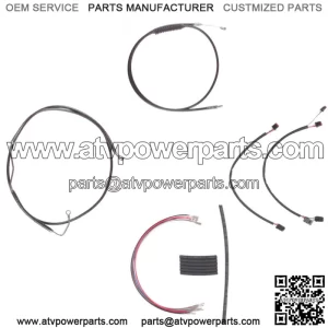 Black Cable & Brake Line Cmpt Kit 12" Apes 2014-2016 Harley Road King w/ABS (For: Harley-Davidson)