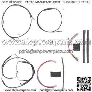 Black +8" Cable Brake Line Mstr Kit 2008-2013 Harley-Davidson Touring w/ABS (For: Harley-Davidson)