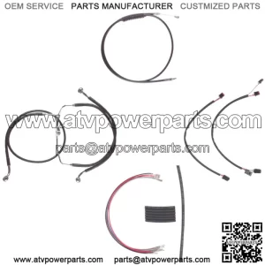 Black Cable & Brake Line Cmpt Kit 22" Apes 2014-2016 Harley Road King No ABS (For: Harley-Davidson)