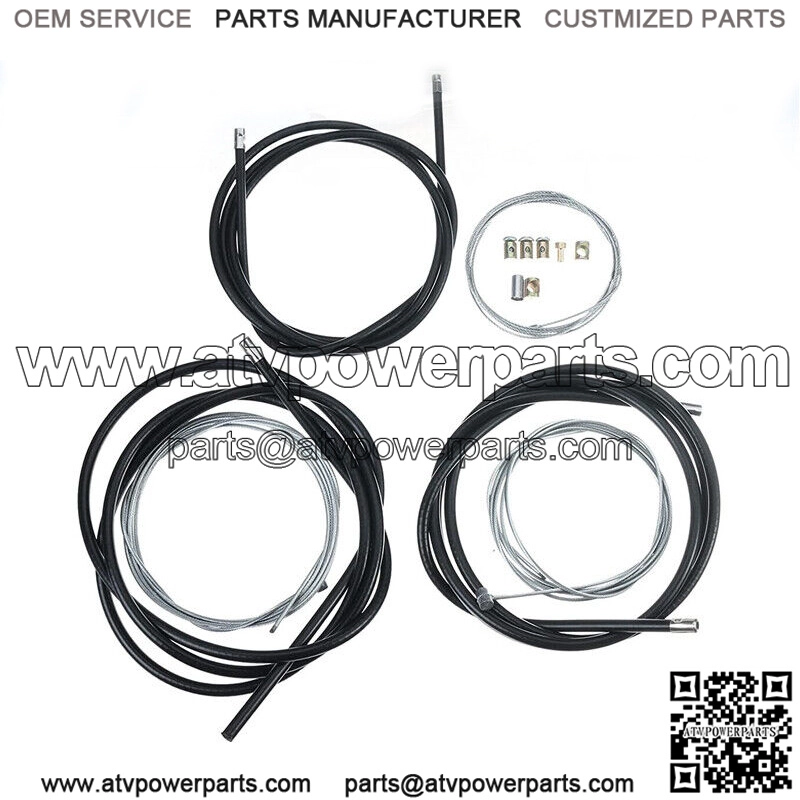 1PC Motorcycle Pit ATV Cable Set 60" Clutch Cable+Brake Cable+54" Throttle Cable (For: CF-Moto)