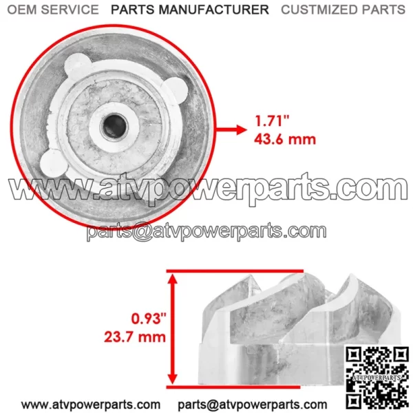 59256-1069 Water Pump Impeller For Kawasaki Brute Force 750 KVF750 4x4 2005-2023 - Image 2