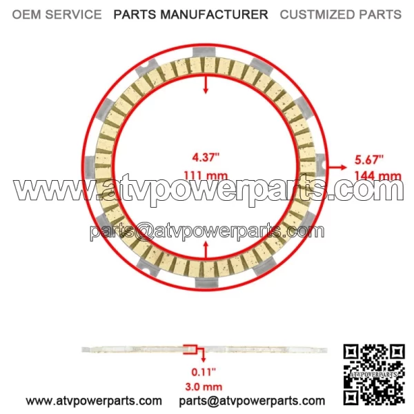 Clutch Friction Plates Gasket kit for Kawasaki Versys 1000 KLZ1000A 2012 - 2014 - Image 2