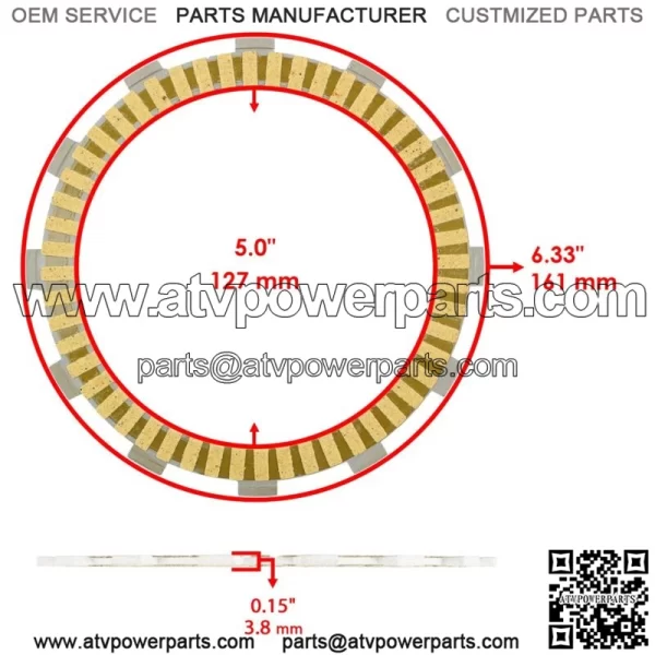 Clutch Friction Plates kit for Honda Goldwing GL1500 GL1500SE GL1500I 1988-1996 - Image 3