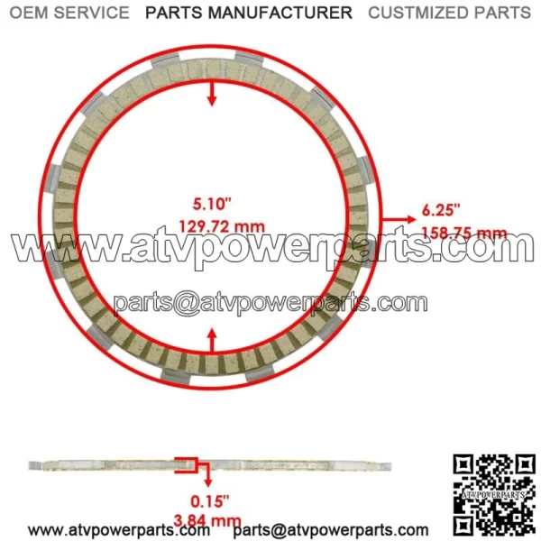 Clutch Friction Plates kit for Honda Goldwing GL1500 GL1500SE GL1500I 1988-1996 - Image 4