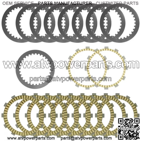 Clutch Friction Steel Plates Kit for Yamaha YXZ1000R EPS SS SE YXZ10YE 2017-2022