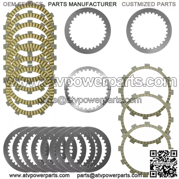 Clutch Friction Steel Plates Kit for Yamaha FJR1300A FJR130ES FJR1300P 2016-23