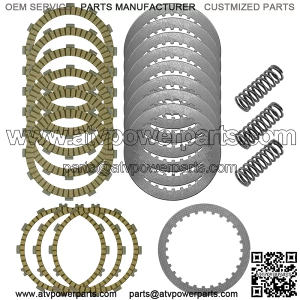 Clutch Friction Steel Plates Springs Kit for Kawasaki Ninja H2 ZX1000 2015-2022
