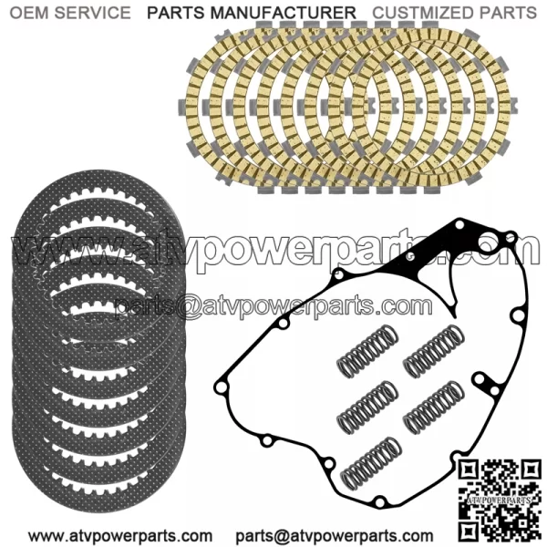 Clutch Friction Steel Plates Spring and Gasket Kit for Suzuki RM-Z250 2011-2018