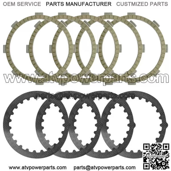 Clutch Friction Plates Kit for Yamaha YZ80 DT100 MX100 RT100 TTR125 1974-2024