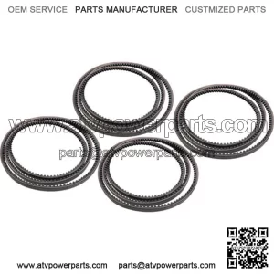 Set of 4 Disc Mower Drive Belts Fits John Deere 265 275 R240 R280 AE55671