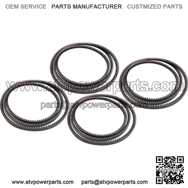 Set of 4 Disc Mower Drive Belts Fits John Deere 265 275 R240 R280 AE55671