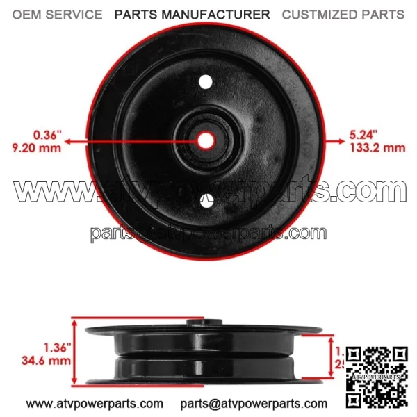 Deck Pulley for Gravely PM34 Compact-Pro 34 Pro-Master 07300004 34" - Image 3