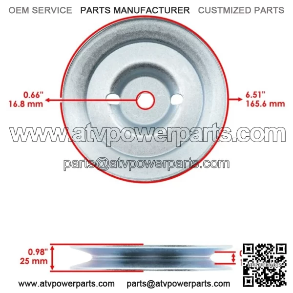 Spindle Pulley for John Deere X300 X304 X324 M152545 42" - Image 2