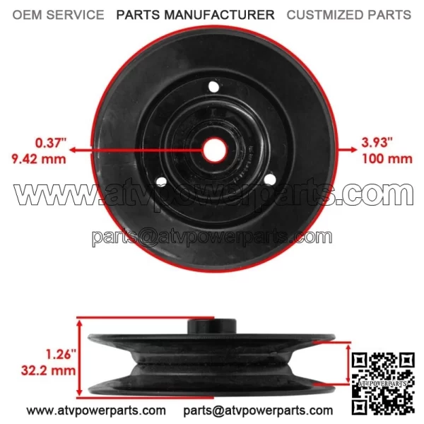 1-303516 1303516 Deck Pulley for Exmark EXS-20 FMD52 FMD603 FMD604 TR23 - Image 2