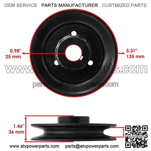 539104421 Spindle Pulley for Husqvarna ZTH5225 ZTH6123 ZTH6125 iZ4218 - Image 2