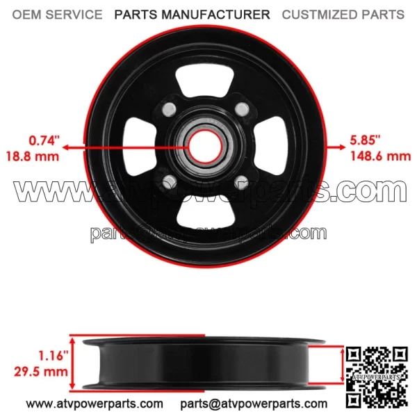Deck Idler Pulley For John Deere Z910 Z920 Z925 Z930 Z950 Z960 Z970 ZTrak Pro - Image 2