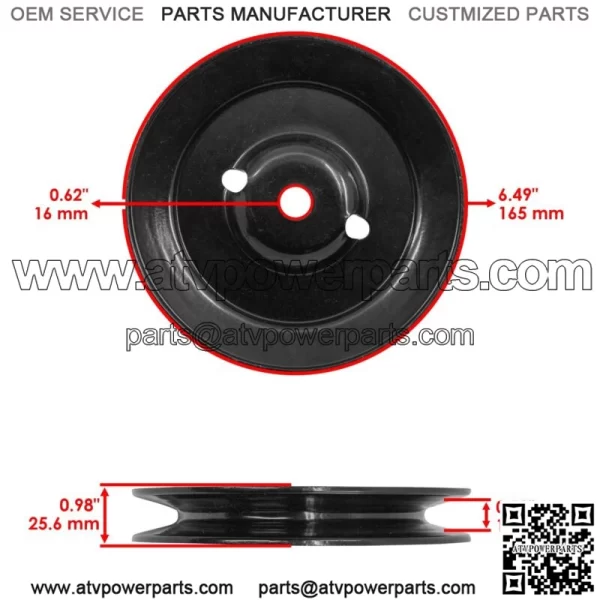 Deck Sheave Pulley for John Deere X300 X304 X310 X320 X324 X340 48" 54" - Image 2