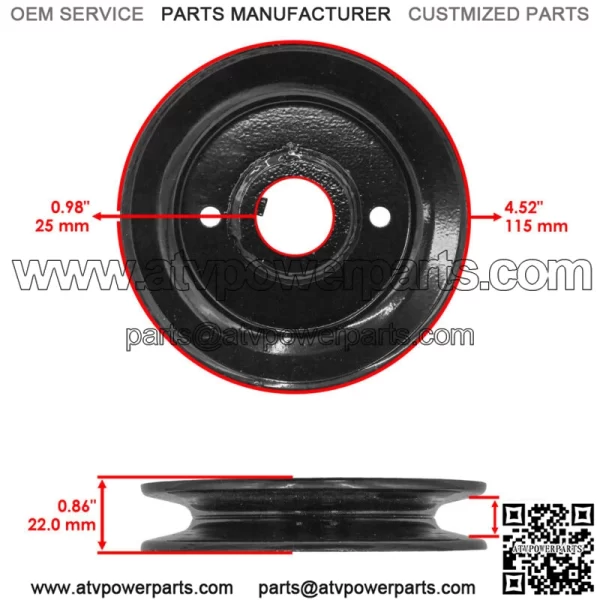 Deck Pulley For Gravely ZT 1844 ZT 1944 ZT 2044  44" 01599500 - Image 2