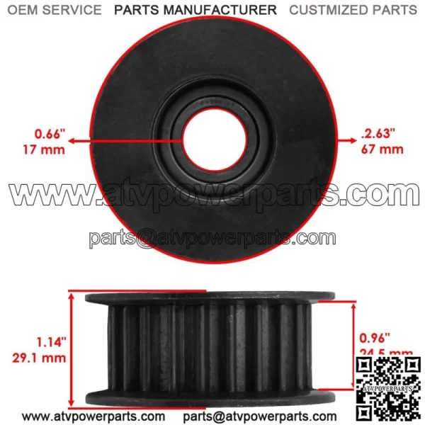 Drive Belt Pulley for John Deere GT225 GT235 GT235E GT245 LT170 SST16 AM129750 - Image 2