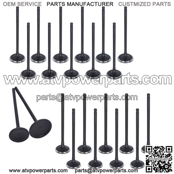 Intake Exhaust Valves For 00-09 Acura Honda Saturn 3.2L 3.5L SOHC 24v J32A1 - Image 2