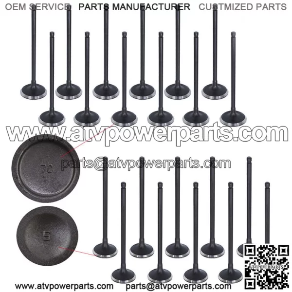 Intake Exhaust Valves For 00-09 Acura Honda Saturn 3.2L 3.5L SOHC 24v J32A1 - Image 3