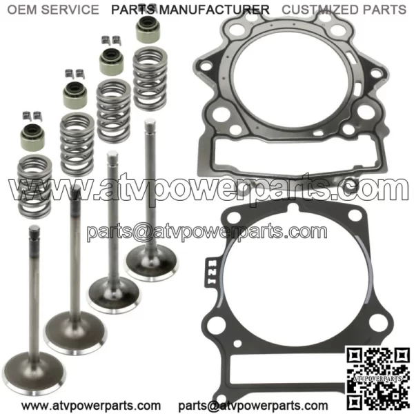Cylinder Intake Exhaust Valve Kit for Yamaha Rhino 700 YXR700F Fi 2008-2013(For: Yamaha Rhino 700)
