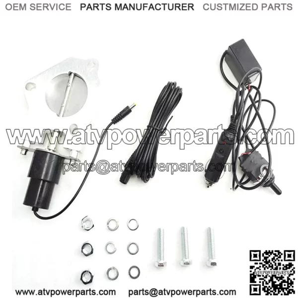 2.5-inch electric exhaust valve with manual switch