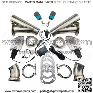 3-inch electric exhaust valve remote control and manual 2-in-1