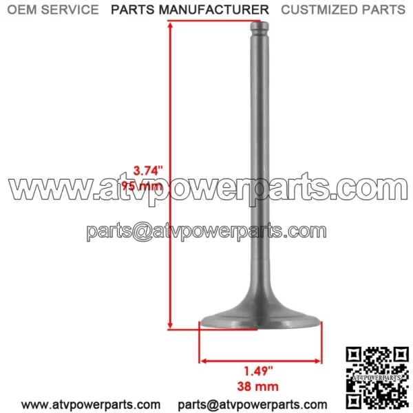 Intake & Exhaust Valve for Honda TRX420FE1 TRX420FM1 FourTrax Rancher 2014-2021 (For: Honda) - Image 2