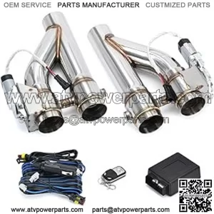 2.5-inch double-open integrated Y-type exhaust valve remote control 2-in-1