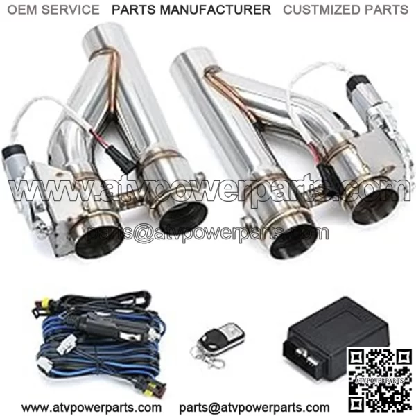 2.5-inch double-open integrated Y-type exhaust valve remote control 2-in-1