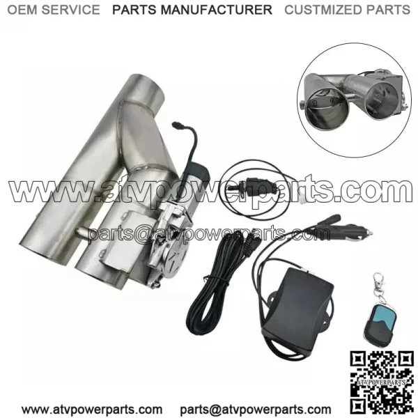 2.5-inch integrated straight exhaust valve remote control and manual