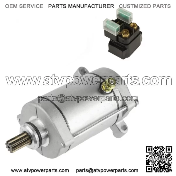 Starter & Relay Solenoid for Yamaha Rhino 660 YXR660 2004 2005 2006 Atv New (Fits: Yamaha Rhino 660)