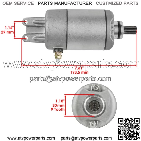 Starter for Bombardier Can Am Outlander 400 / Max 400 2003 2004 2005 2006-2015 - Image 2