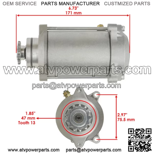 Starter for Kawasaki Atv KLF300 Bayou 300 21163-1141 New - Image 2