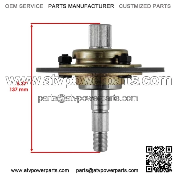 717-0906 717-0906A 917-0906 Deck Spindle W/Pulley & Belt For Ryobi - Image 3